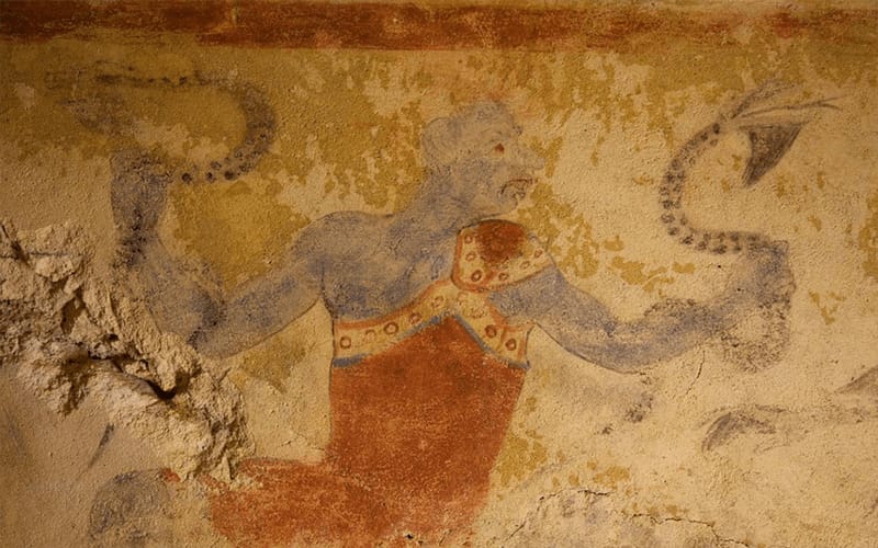 Demoni azzurri. Per la prima volta alla necropoli etrusca di Tarquinia
